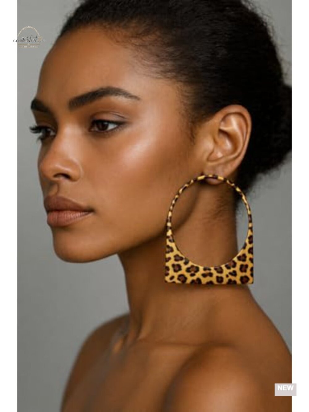 Chunky Large Statement Geometric Hoop Earrings, Stainless Steel Lightweight - Picture 4 of 6